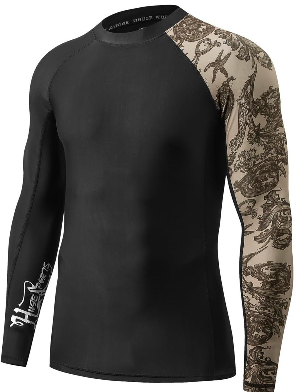 Men's  Rash Guard Long Sleeve Swim Shirt - Medium but run small